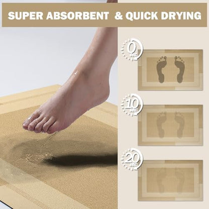 YDKGL Non Slip Bath Mat Long Ultra Thin Bathroom Rugs Runner Fit Under Door
