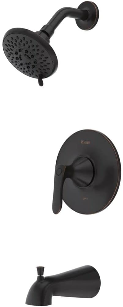 Pfister Weller Tub and Shower Trim Kit (Valve Sold Separately), Single Handle, Tuscan Bronze Finish, LG898WRY