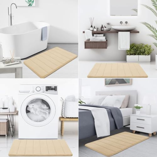 Buganda Memory Foam Bath Mat 30 x 20, Ultra Soft Absorbent Bathroom Rugs