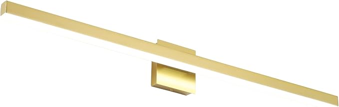 Aipsun Gold Bathroom Light Fixtures 40inch Modern LED Vanity Light for Bathroom Gold Vanity Lights Fixtures 5500K