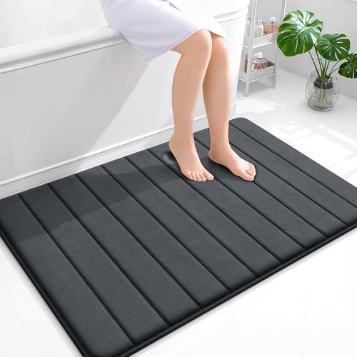 OLANLY Memory Foam Large Bath Mat 44x32, Super Soft Absorbent Bathroom Rugs