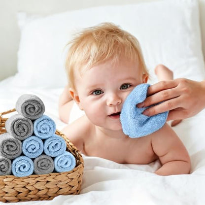 UNIMADE Baby Washcloths, 20 Pack Microfiber Coral Fleece Wash Cloths