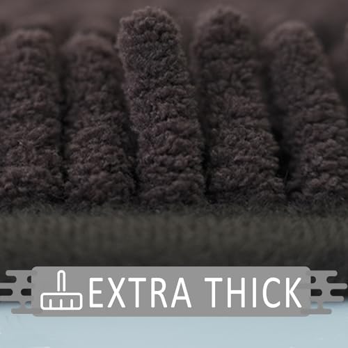 Bathroom Rugs Sets 3 Piece Non Slip,Bath Rugs with PVC Backing Bath Carpet,Bathroom Rug Washable,Absorbent,Plush Carpet Mats,Bath Mats for Bedroom, Kitchen,Tub,Home Decor（ Coffee）