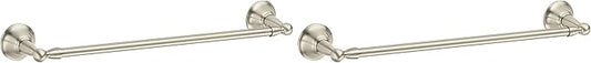 Moen DN6824BN Sage 24-Inch Wall Mount Bathroom Single Bar Towel Bar, Brushed Nickel (Pack of 2)