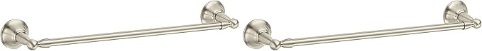 Moen DN6818BN Sage 18-Inch Single Towel Bar, Brushed Nickel (Pack of 2)