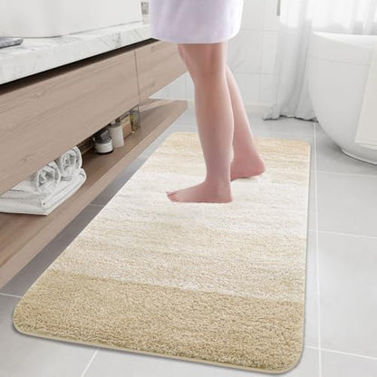 Arotive Microfiber Bathroom Rugs, Shaggy Soft Absorbent Bath Rug, 54x24