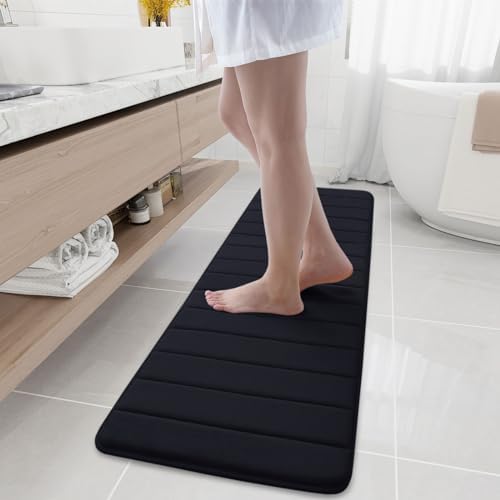 Buganda Memory Foam Bath Mat 59 x 17, Ultra Soft Absorbent Bathroom Rugs