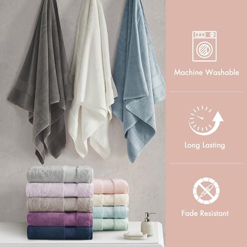 Madison Park 100% Turkish Cotton 600 GSM Bath Towel Set, 6 Piece, Blush
