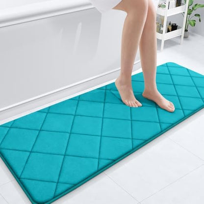 OLANLY Memory Foam Bath Mat 59x20, Ultra Soft and Absorbent Bathroom Rugs