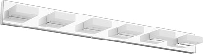 Aipsun LED Bathroom Vanity Lighting Fixtures Modern Chrome Vanity Lights Over Mirror Stainless Steel 6 Light Bathroom Vanity Light 6000K