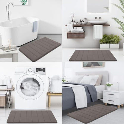 Buganda Memory Foam Bath Mat 34 x 20, Ultra Soft Absorbent Bathroom Rugs