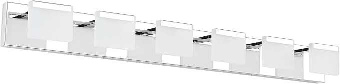 Ralbay LED Modern Vanity Light 6 Light Bathroom Vanity Lights Acrylic Stainless Steel Bathroom Vanity Lighting Fixtures