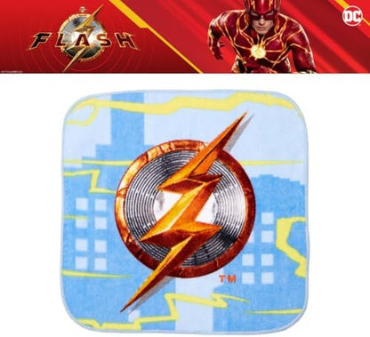The Flash Kids Bath/Pool/Beach Soft Absorbent Cotton Terry Towel with Washcloth 2 Piece Set, 50 in x 25 in, (Officially Licensed Product) by Franco