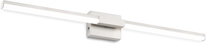 SOLFART Bathroom Light Fixture 40-Inch: Brushed Nickel Dimmable Vanity Lights for Bathroom, Built-in Dimmer, Thickened Aluminum Body, 360 Degree Rotation, ETL IP44