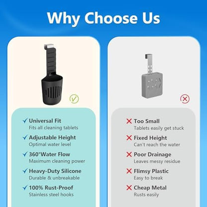 Toilet Tank Tablet Holder, Silicone Basket for Standard Toilet Tanks