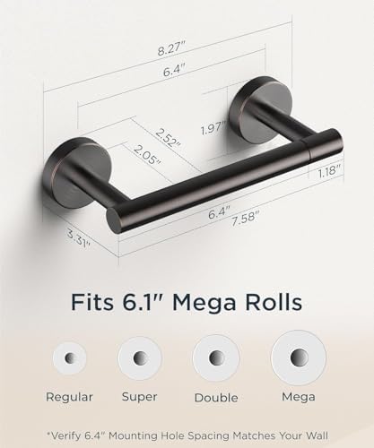FORIOUS Toilet Paper Holder and Towel Ring Set, Bathroom Accessories Set