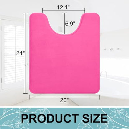 Smiry Memory Foam Toilet Rugs 24x20, Extra Soft Absorbent Bathroom Rugs