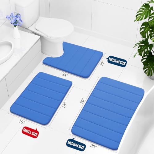 Buganda Memory Foam Bath Mat 24 x 16, Ultra Soft Absorbent Bathroom Rugs