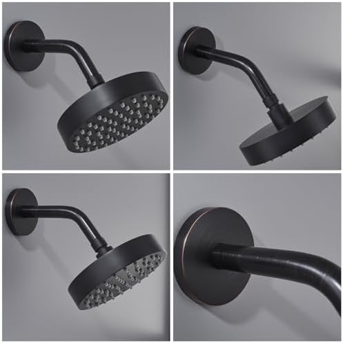 Wall Mounted Shower Arm Extension Head Holder Stainless Stee for Elbow Bathroom Accessories Pipe Bath Tube Oil Rubbed Bronze,SW-RD91018-6-ORB.