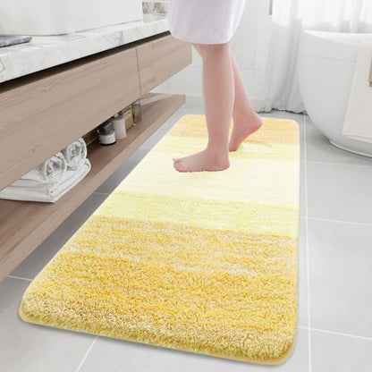 Arotive Microfiber Bathroom Rugs, Shaggy Soft Absorbent Bath Rug, 70x24