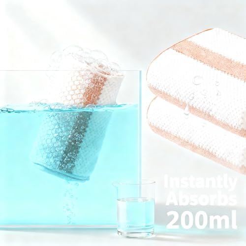 2-Pack Microfiber Bath Towels (27x54 Inches) - Ultra Soft & Quick Dry, 3X Absorbency, Lightweight for Gym, Yoga, Travel & Spa - Perfect for Home, Fitness & Post-Workout