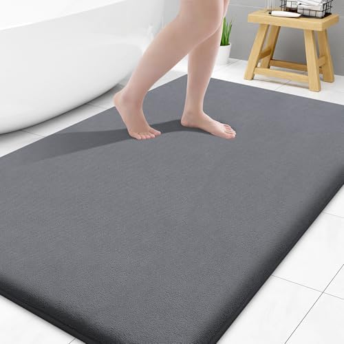 Smiry Memory Foam Bath Mat 40x32, Extra Soft and Absorbent Bathroom Rugs