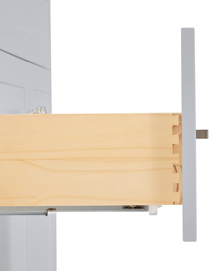 ARIEL Hamlet 72-inch Bathroom Vanity with Sink,Solid Wood, 1.5-inch Pure White Quartz Countertop & Backsplash, Double Rectangular Porcelain Sink, 4 Soft Closing Doors, 3 Dovetail Drawers, Grey