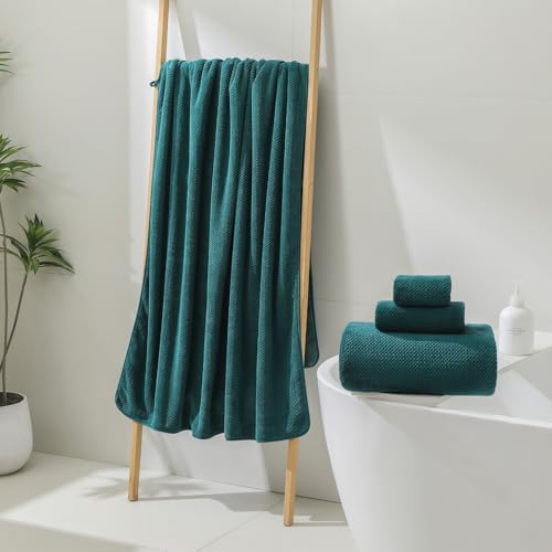 YTYC 39x78 Bath Sheets,Towels for Bathroom,Teal,2-Pieces