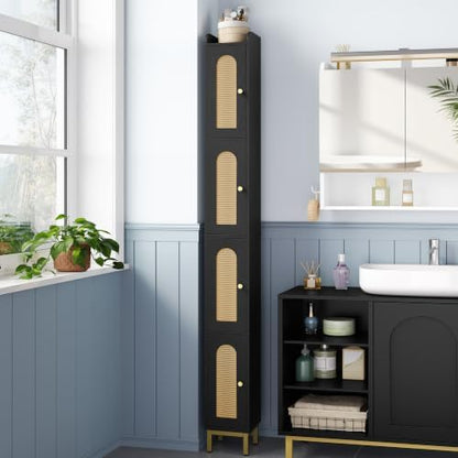 Hzuaneri 4-Tier Narrow Tall Storage Cabinet