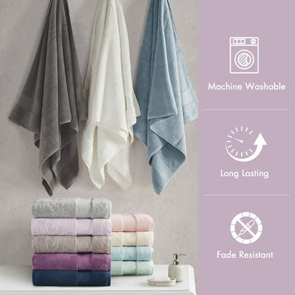 Madison Park 100% Turkish Cotton 600 GSM Bath Towel Set, 6 Piece, Lavender