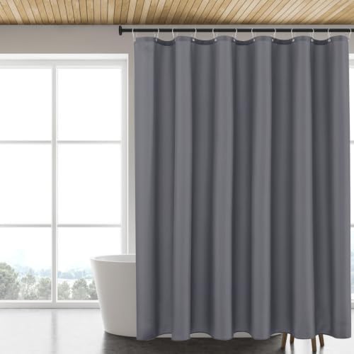 LLSCL Fabric Shower Curtain Liner with Magnets, Waterproof Hotel Quality, 72 x 72 Machine Washable