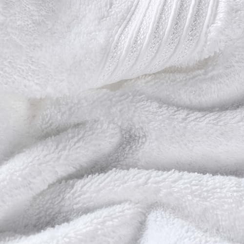 Superior Egyptian Cotton 8-Piece Towel Set, Assorted Towels for Home Bathroom, Guest Bath Decor Essentials, Includes 2 Bath, 4 Hand, 2 Face Towels/Washcloths, Quick Dry, Absorbent, White