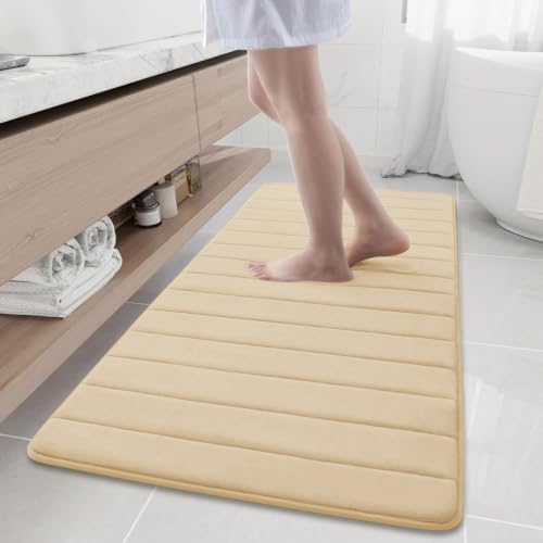 Buganda Memory Foam Bath Mat 60 x 24, Ultra Soft Absorbent Bathroom Rugs