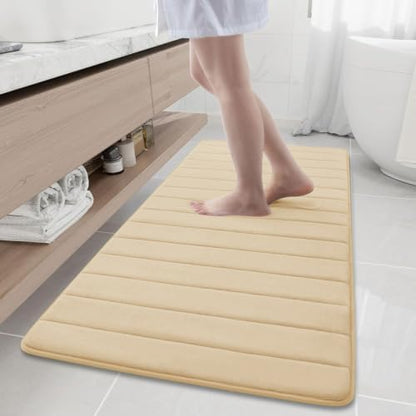 Buganda Memory Foam Bath Mat 60 x 24, Ultra Soft Absorbent Bathroom Rugs