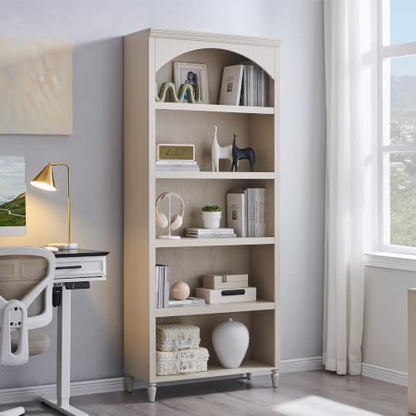 IFBUY 76" Arched Bathroom Storage Cabinet, Large Arched Cabinet, Cream