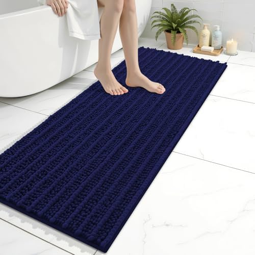 Arotive Bathroom Rugs Mat 47x17, Soft Absorbent Chenille Shaggy Bath Mat