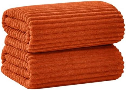 2 Piece Bath Sheets, 40"x80" Bath Towels, Burnt Orange