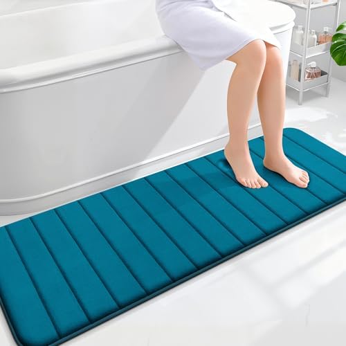 OLANLY Memory Foam Long Bathroom Rugs Runner 59x20, Super Soft Absorbent