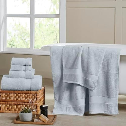Modern Threads Luxury 6-Piece Quick-Dry Towel Set – Plush & Ultra-Absorbent for Spa-Like Experience, Smoke