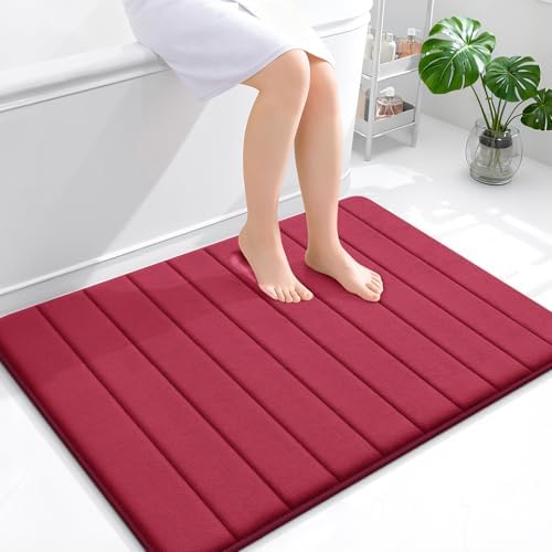 OLANLY Memory Foam Large Bath Mat 40x32, Super Soft Absorbent Bathroom Rugs