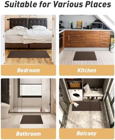 Upgraded Waffle Bath Mat Runner Absorbent Non Slip Bathroom Mat, 2' x 5'