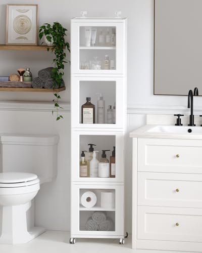 Vtopmart 63.2”H x 15.2“W Waterproof Bathroom Storage Cabinet for Tiny Space