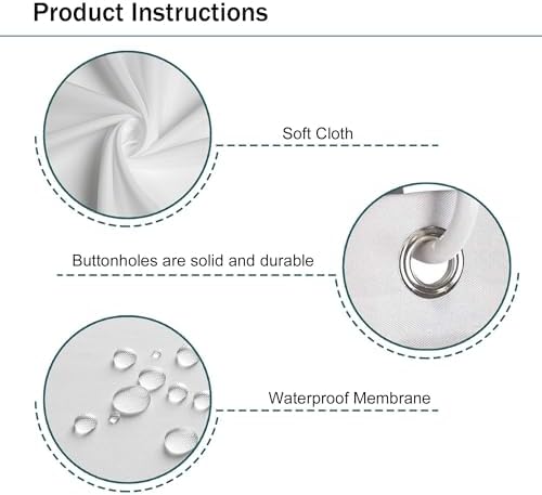 Polka Dot Shower Curtain Black White Modern Abstract Bathroom Curtain Sets