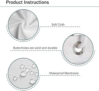 Polka Dot Shower Curtain Black White Modern Abstract Bathroom Curtain Sets