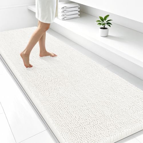 Smiry Bathroom Rugs 59X24, Luxury Chenille Extra Soft Absorbent Bath Mat