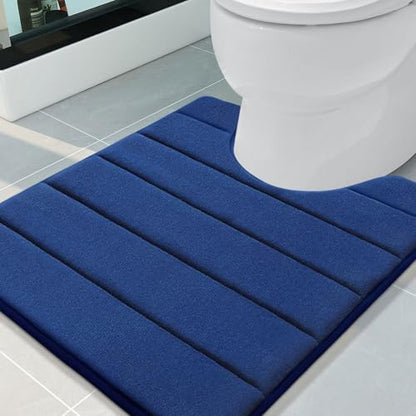Buganda Memory Foam U-Shaped Toilet Rugs 24 x 20, Absorbent Bathroom mat