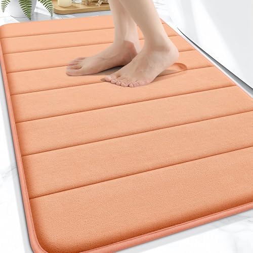 OLANLY Memory Foam Bath Mat 30x20, Super Soft and Absorbent Bathroom Rugs