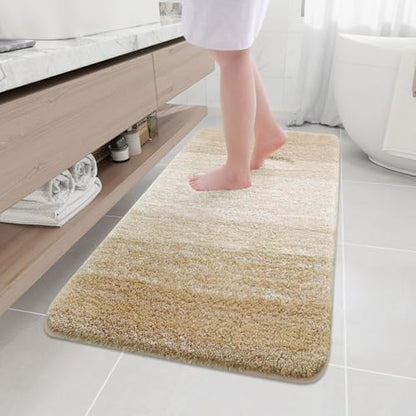 Arotive Microfiber Bathroom Rugs, Shaggy Soft Absorbent Bath Rug, 54x24