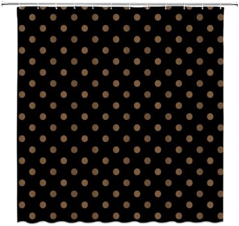 Polka Dot Shower Curtain Bathroom Decor with Hooks,70" Wx78 H