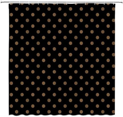 Polka Dot Shower Curtain Bathroom Decor with Hooks,60" Wx70 H